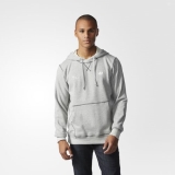 I88m1347 - Adidas Fourness Logo Hoodie Grey - Men - Clothing